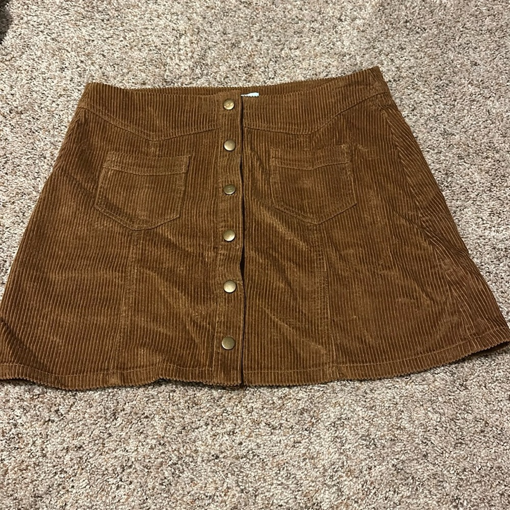 Corduroy mini skirt